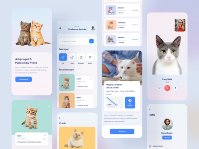 宠物app ui .xd素材下载