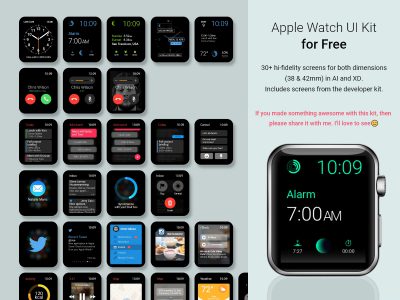 Apple Watch UI Kit .fig素材下载