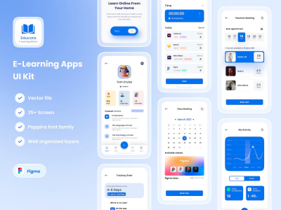 在线教育、读书app ui .fig素材下载