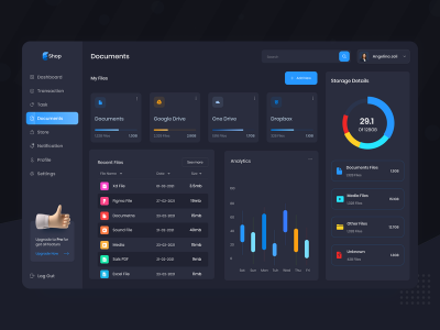 文件管理后台dashboard .xd .fig 素材下载