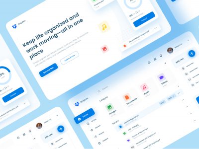 dropbox 网页版UI redesign .fig素材下载