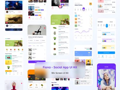 Fiona成套社交app ui .fig素材下载
