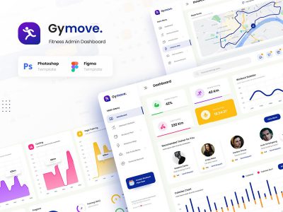 Gymove 健身平台数据后台ui .fig .psd素材下载