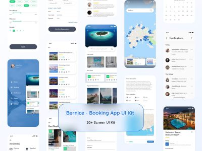 Bernice 旅行预订app ui .fig素材下载