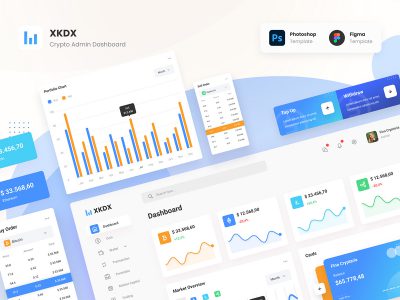 金融服务后台dashboard .fig .psd素材下载