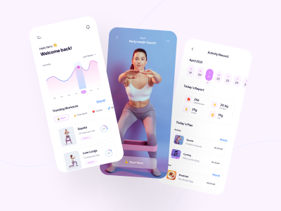 健身app ui .fig素材下载