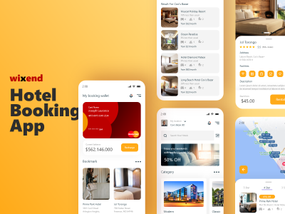 酒店预订app ui .xd素材下载