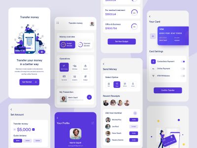 金融app 转账界面UI .xd素材下载