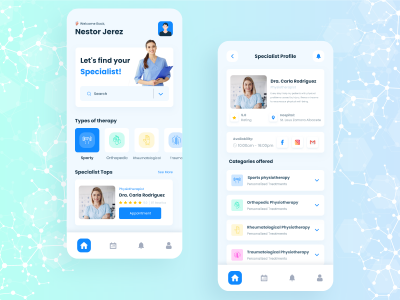 健康理疗app ui .xd素材下载