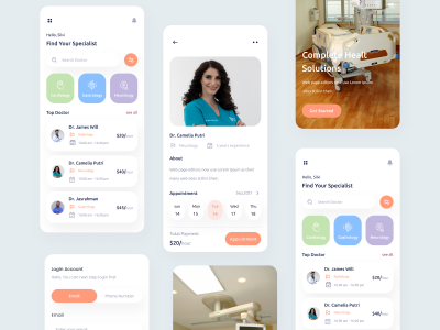 医疗app ui .xd .fig .sketch素材下载