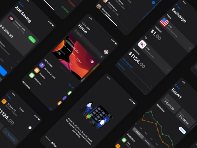 deep 暗黑、明亮2种主题金融app ui .fig .sketch .xd素材下载