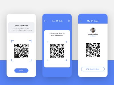 QRcode app二维码展示页UI .xd素材下载
