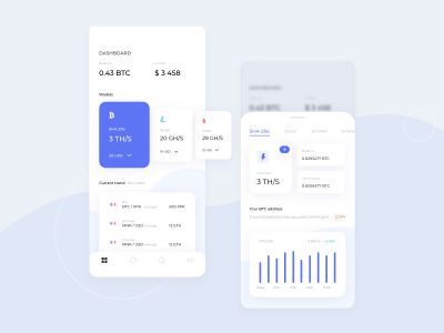 简洁的加密货币钱包app ui .sketch素材下载