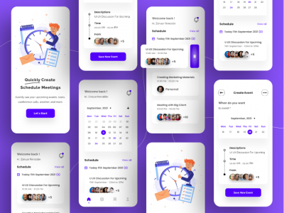 日程管理app ui .fig .xd素材下载