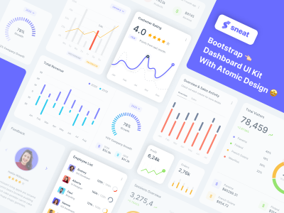 Sneat – Admin Dashboard UI Kit .sketch素材下载