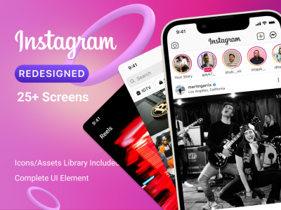 INSTAGRAM app ui REDESIGN .fig素材下载