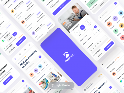 DoorHub 家政服务app ui .fig素材下载