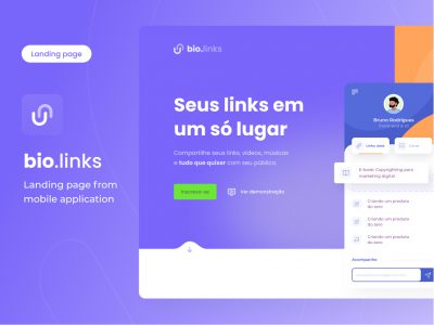 Bio.links 响应式落地页模板 .fig素材下载