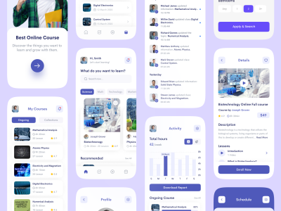 在线教育app ui fig素材下载