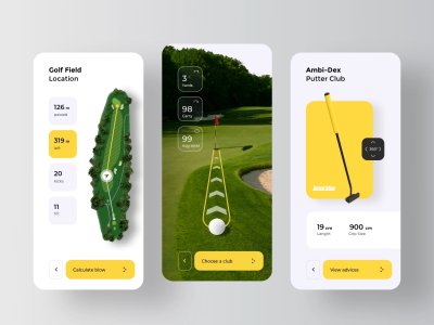 Golf AR app ui .fig素材下载