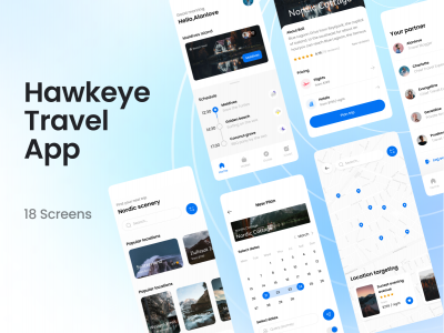 成套旅游app ui .fig素材下载