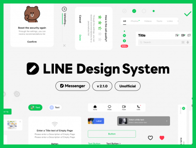 LINE app ui 设计系统（非官方）.fig素材下载