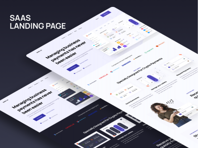 SAAS landing page 网站落地页UI .fig素材下载