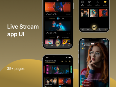 黑金风格短视频app ui .fig素材下载