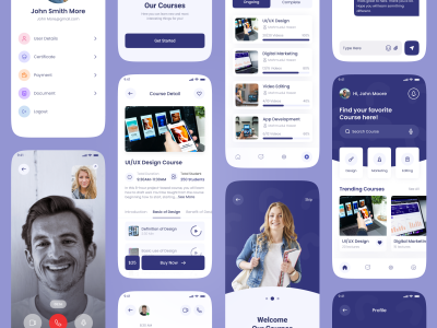 在线教育app ui .fig素材下载