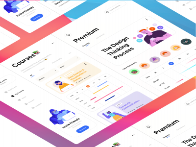 在线教育dashboard ui .fig素材下载
