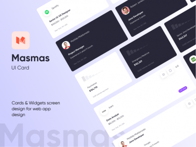 Masmas UI Cards 卡片UI .fig素材下载
