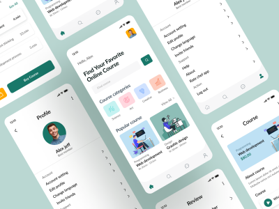在线教育app ui .fig素材下载