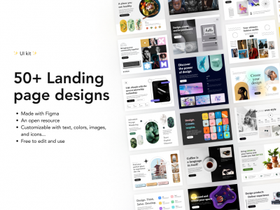 50+landing page落地页模板ui .fig素材下载