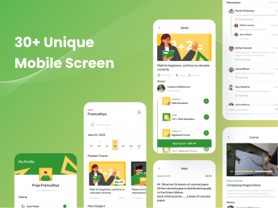 在线教育app ui .fig素材下载