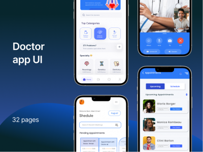 医生、医院挂号预约app ui .fig素材下载