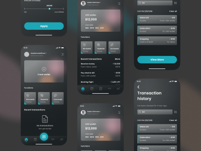 玻璃磨砂风格金融app ui .fig素材下载