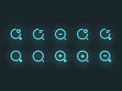 发光风格搜索图标 .fig素材下载