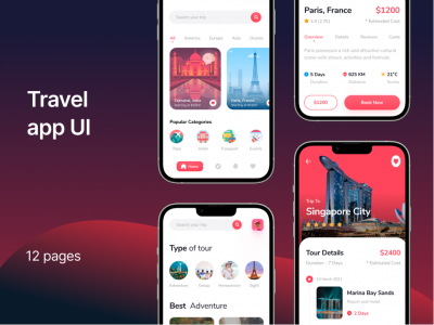 旅行app ui .fig素材下载