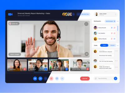 视频通话saas ui .fig素材下载