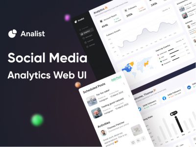 社交媒体数据后台UI .fig素材下载