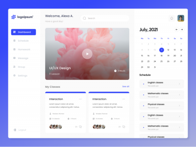 在线教育后台dashboard .fig素材下载