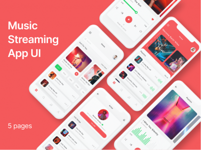 音乐音频app ui .fig .xd .sketch .psd素材下载