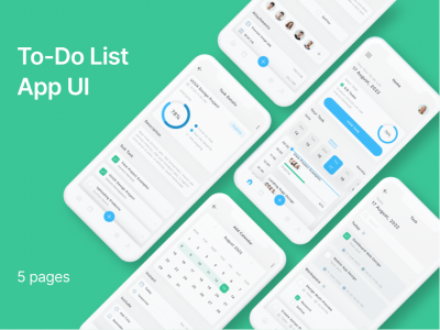 To-Do List 任务列表 app ui .fig .xd .sketch .psd素材下载