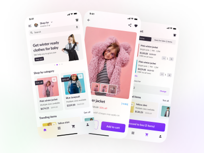 儿童服装电商app ui .fig素材下载