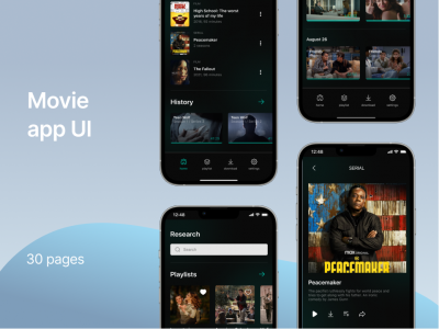 成套影视app ui .fig素材下载