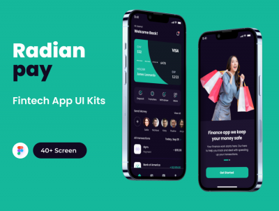 深色主题金融支付app ui .fig素材下载