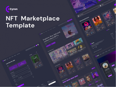 NFT Marketplace 数字藏品交易网站UI .fig素材下载