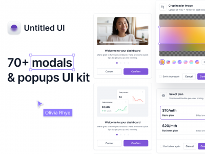 70+ 模式对话框 & 弹出框 UI .fig素材下载