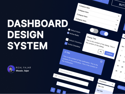dashboard设计系统&数据可视化UI组件 .fig素材下载