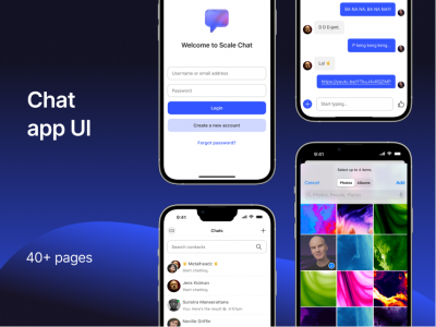 Scale Chat成套聊天app ui .fig素材下载